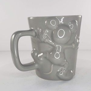 Disney Mickey Mouse Splat Figural Grey Coffee Mug Cup